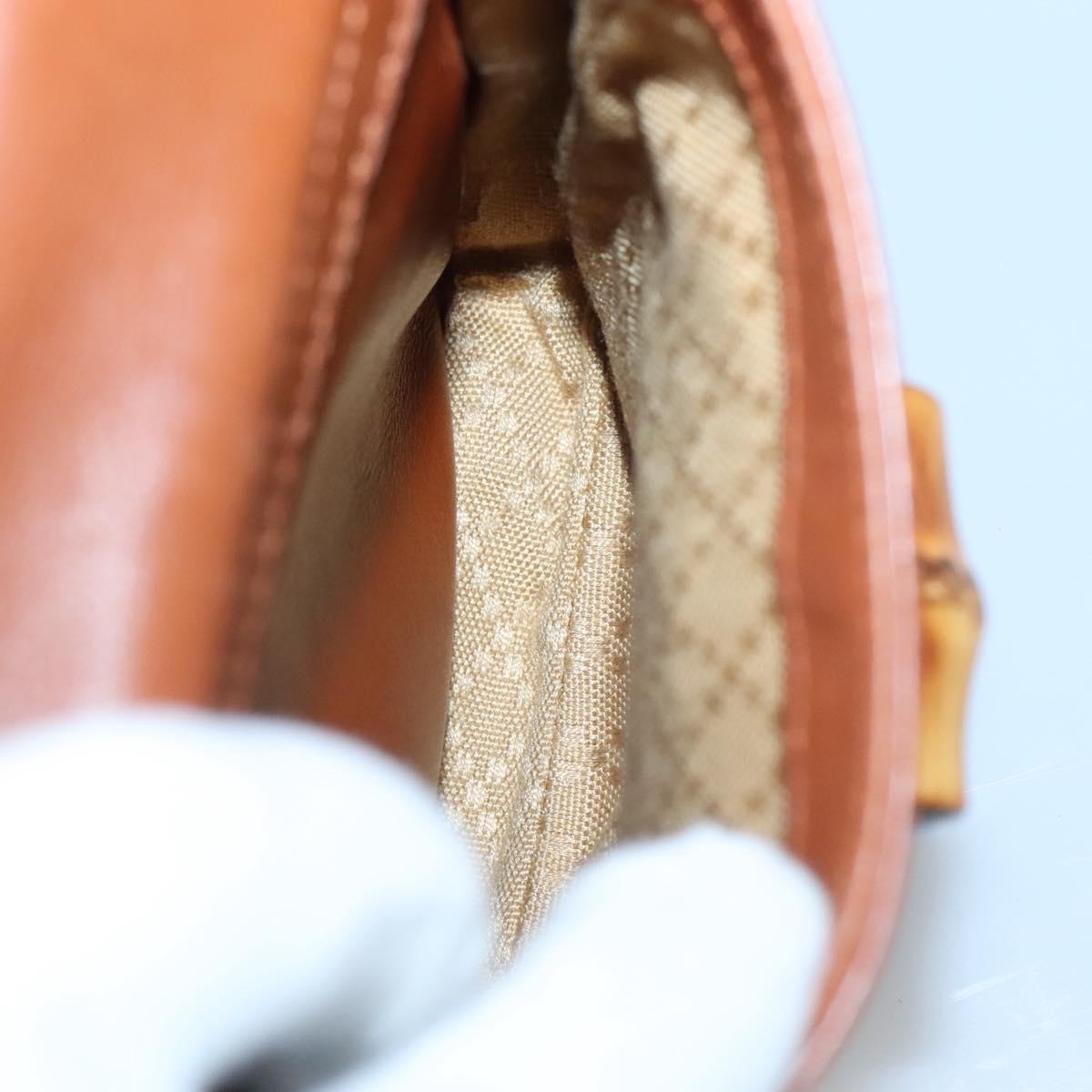 Gucci Vintage Bamboo Backpack Leather, BROWN, LEATHER, Backpack