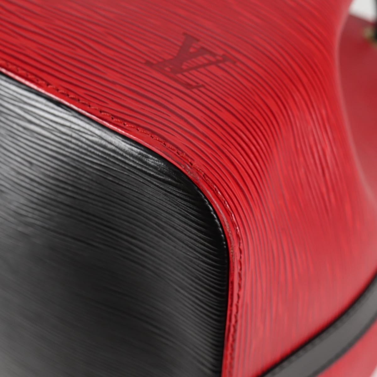 Louis Vuitton Bicolor Petit Noe Handbag Epi Leather, BLACK, LEATHER, Handbag