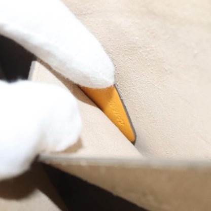 Chloe Faye Clutch Leather and Suede, YELLOW, LEATHER, Clutche & pouche