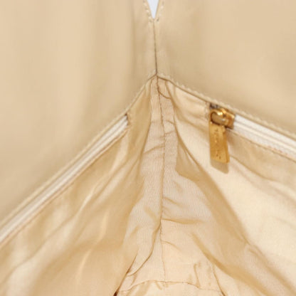 Chanel Vintage CC Logo Tote Leather, BEIGE, LEATHER, Tote bag