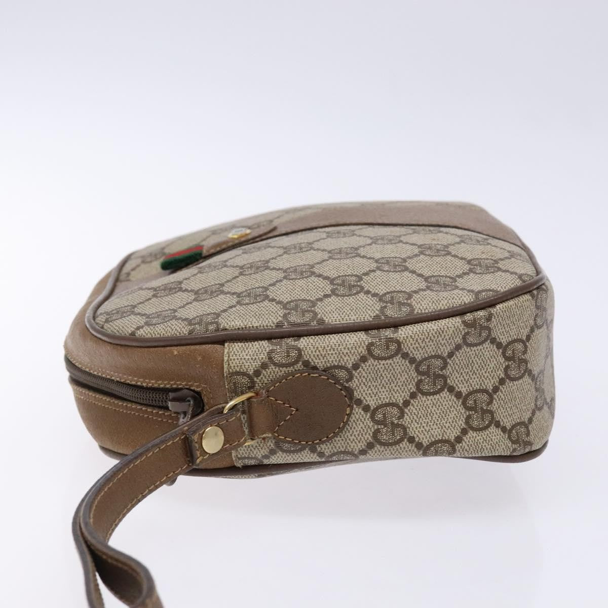 Gucci Sherry line pouch Canvas, BEIGE, PVC, Clutche & pouche