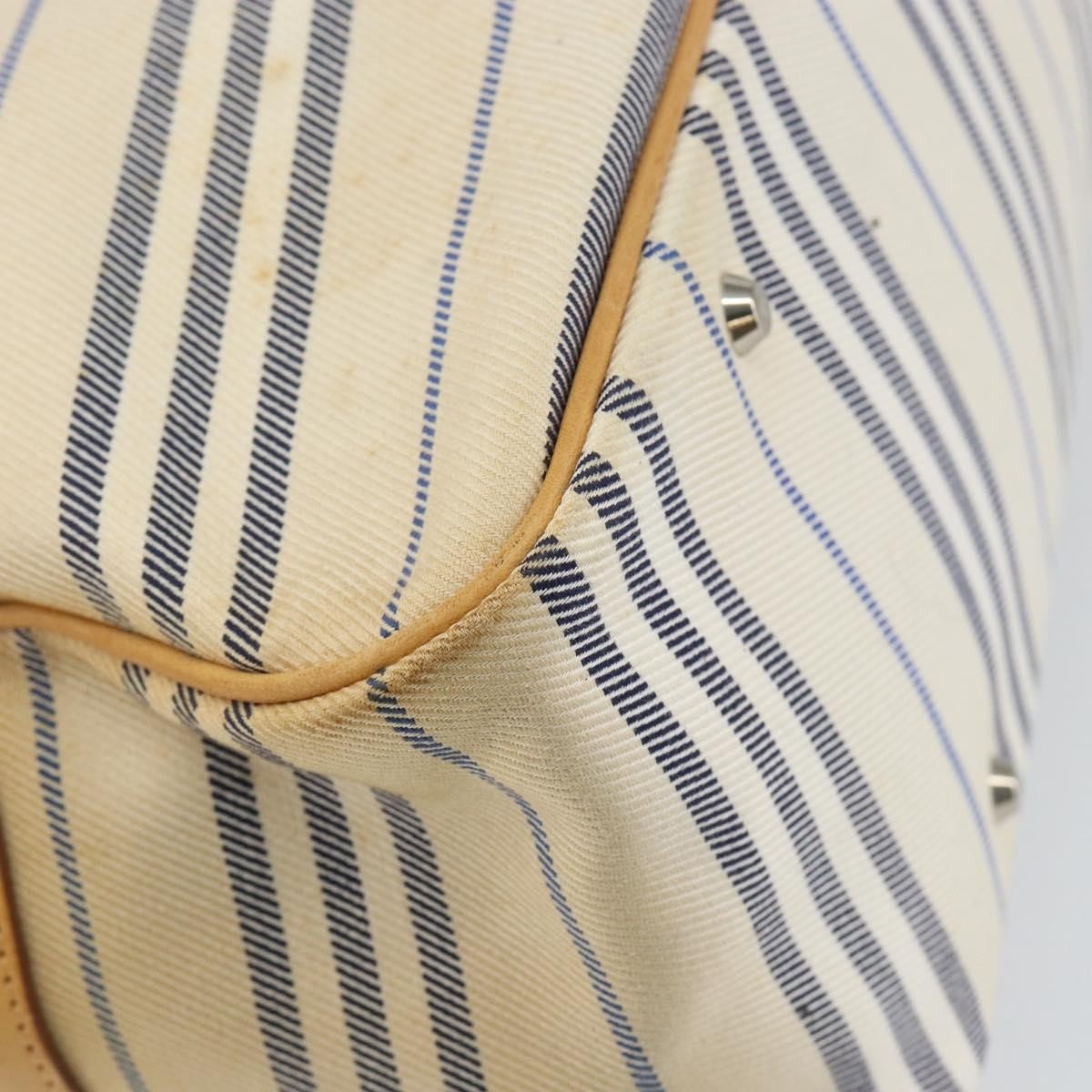 Burberry Vintage Handbag Canvas, WHITE, CANVAS, Handbag