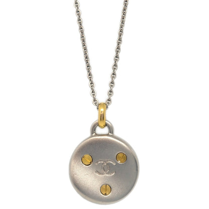 Chanel Medallion Pendant Necklace Metal, SILVER, SILVER_PLATED, Necklace