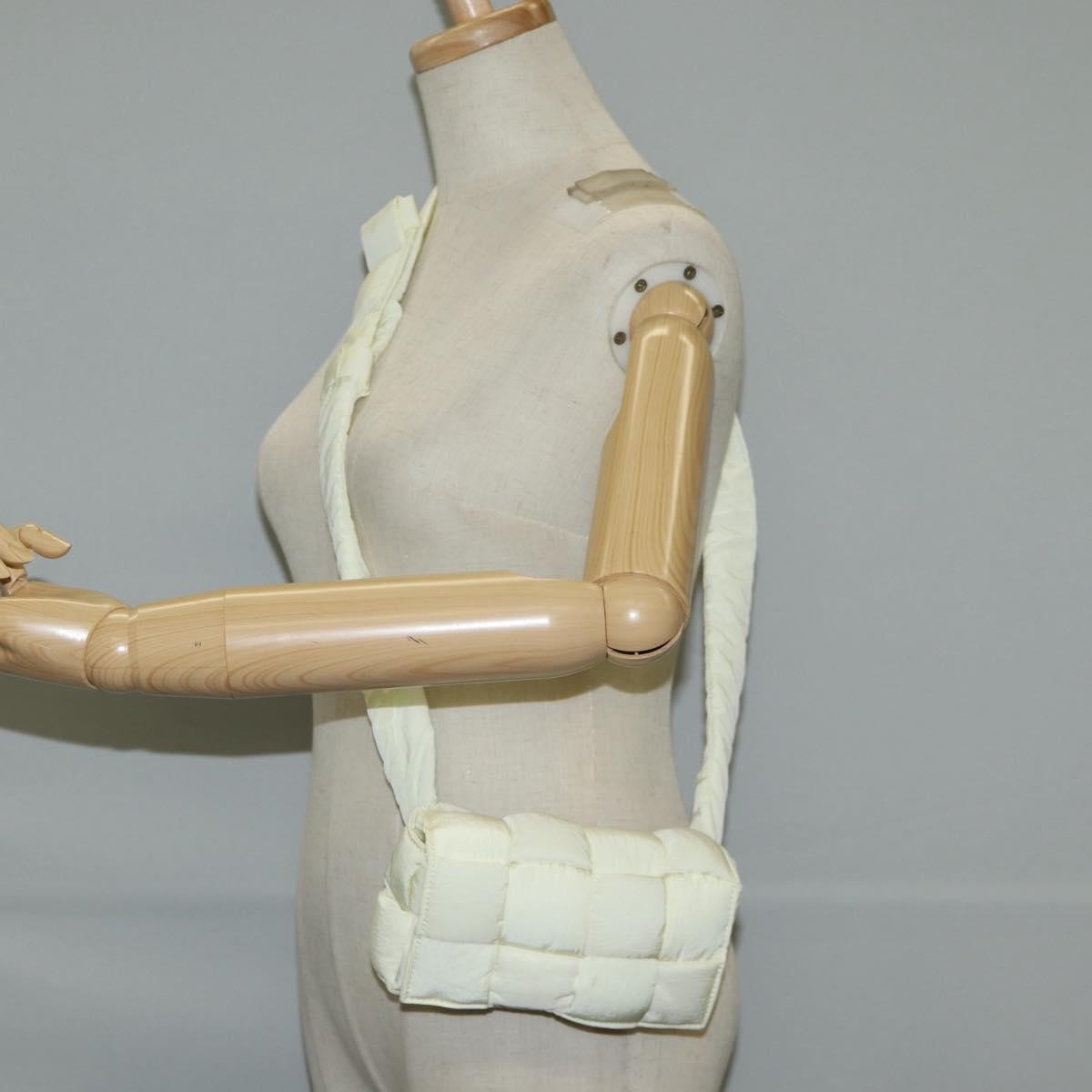 Bottega Veneta Padded Tech Cassette Crossbody Bag Intrecciato Nylon, WHITE, SYNTHETIC, Crossbody bag