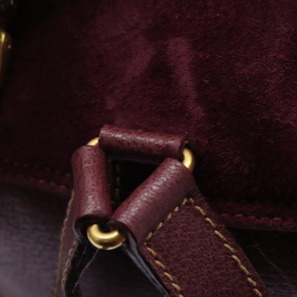 Gucci Vintage Bamboo Backpack Suede, PURPLE, SUEDE, Backpack