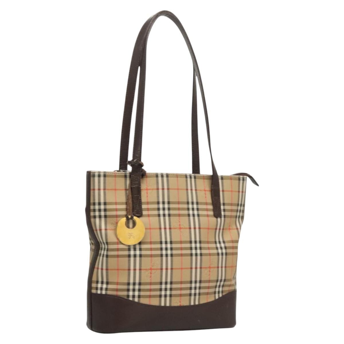 Burberry Nova Check Tote canvas check pattern, BEIGE, CANVAS, Tote bag