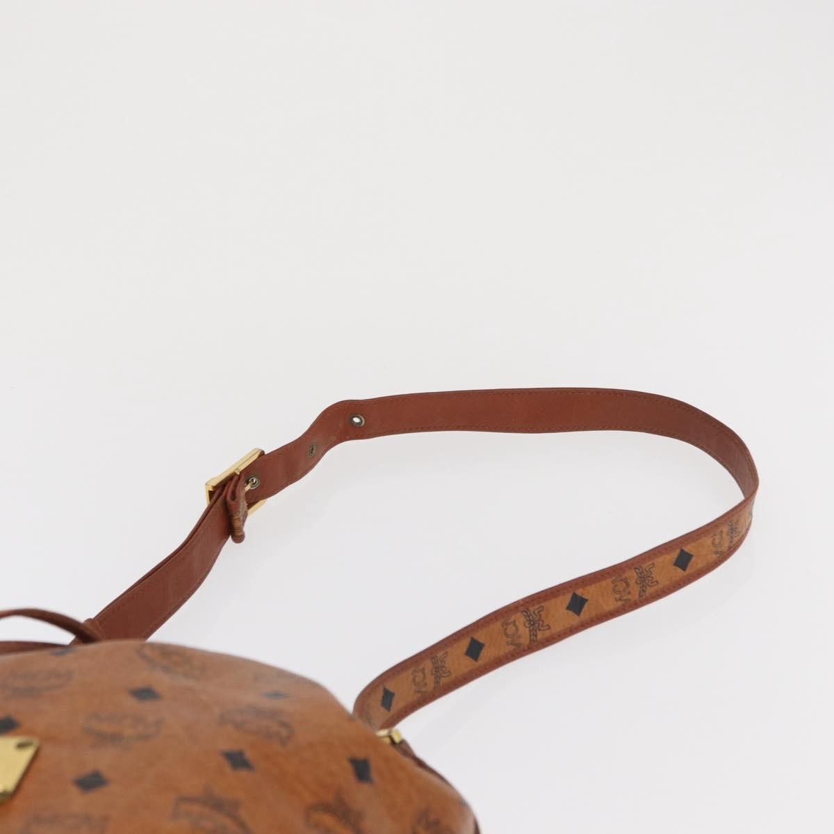 MCM Visetos Shoulder bag Canvas and Leather, BROWN, CANVAS, Shoulder bag
