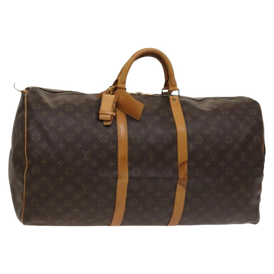 Louis Vuitton Keepall Bag Monogram Canvas, BROWN, CANVAS, Travel bag