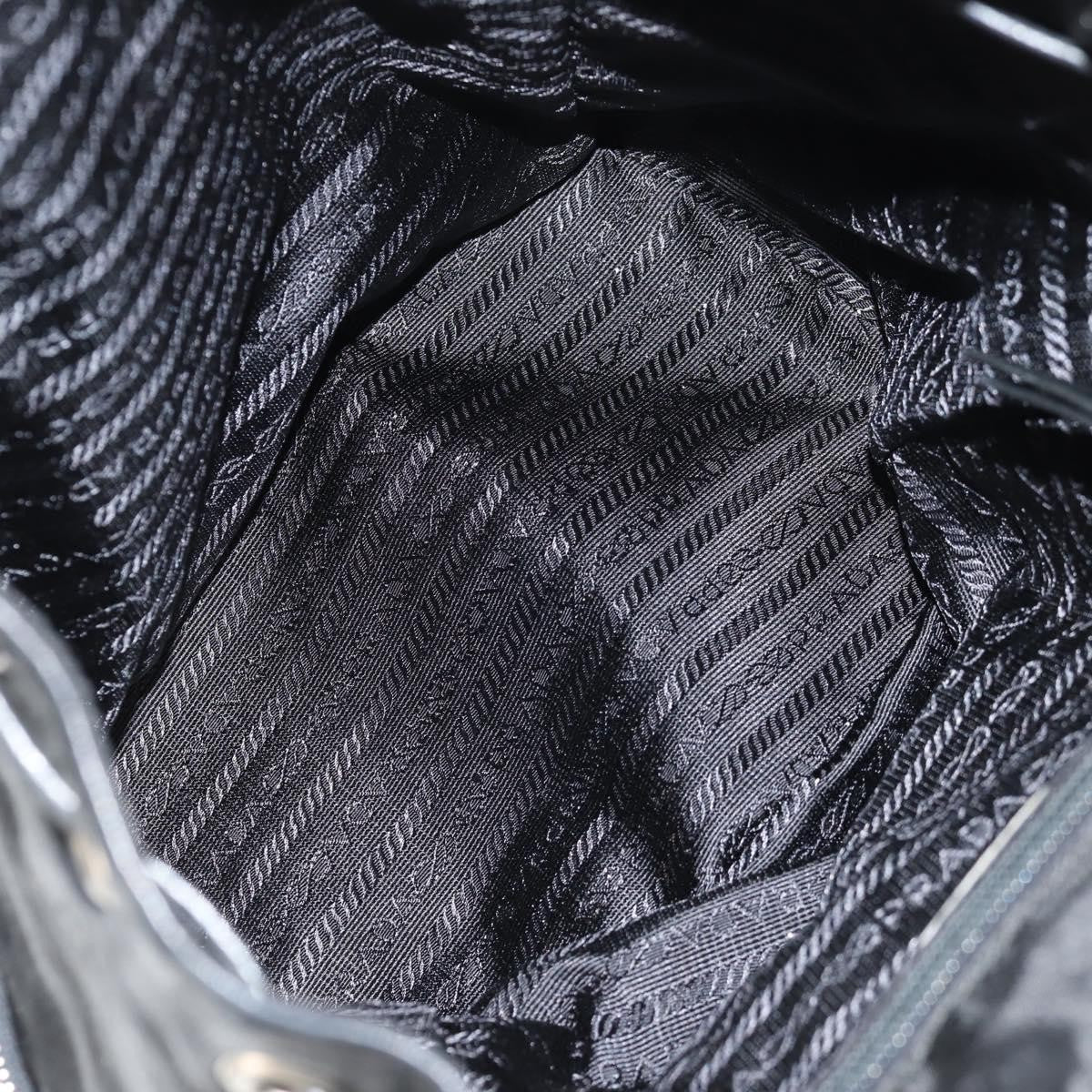 Prada Buckle Backpack Quilted Tessuto, BLACK, NYLON, Backpack