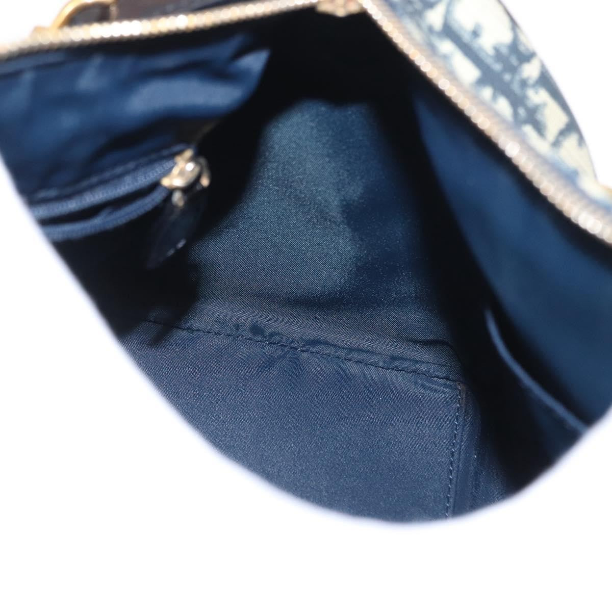 Christian Dior Vintage Trotter Boston Bag Diorissimo Canvas, NAVY, CANVAS, Handbag