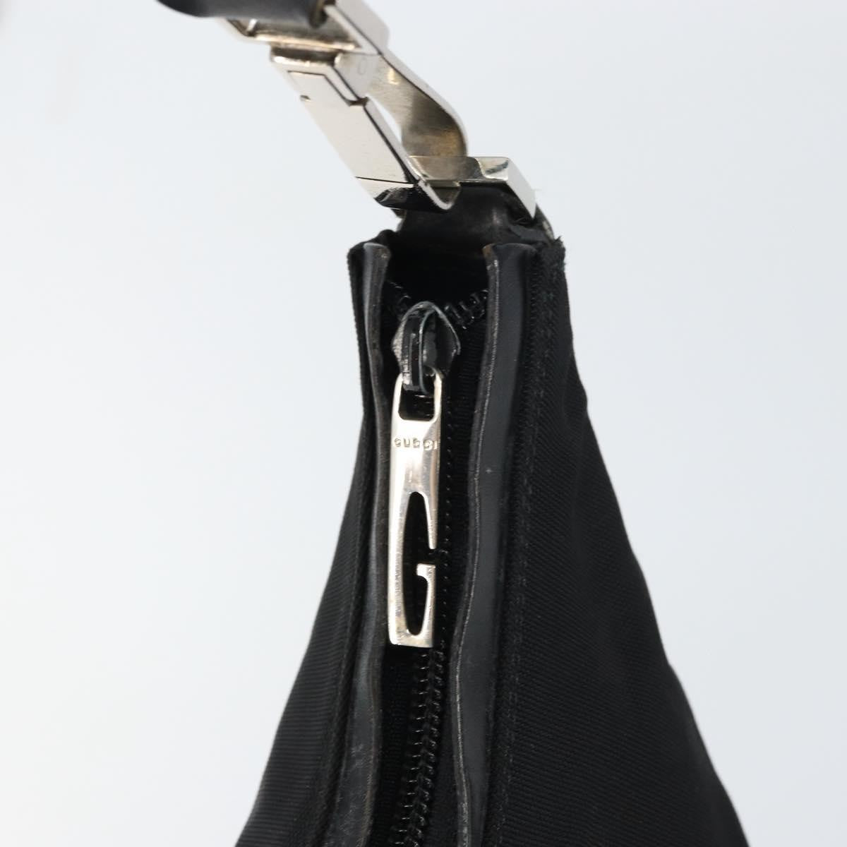 Gucci Zip Hobo Nylon, Black, Nylon, Handbag