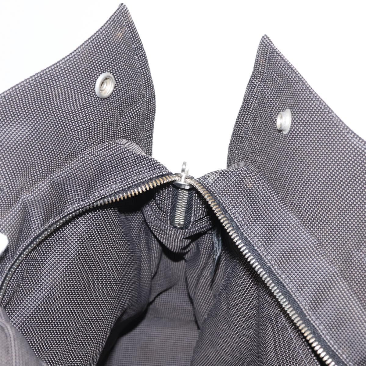 Hermes Fourre-tout Herline Canvas, GRAY, CANVAS, Tote bag