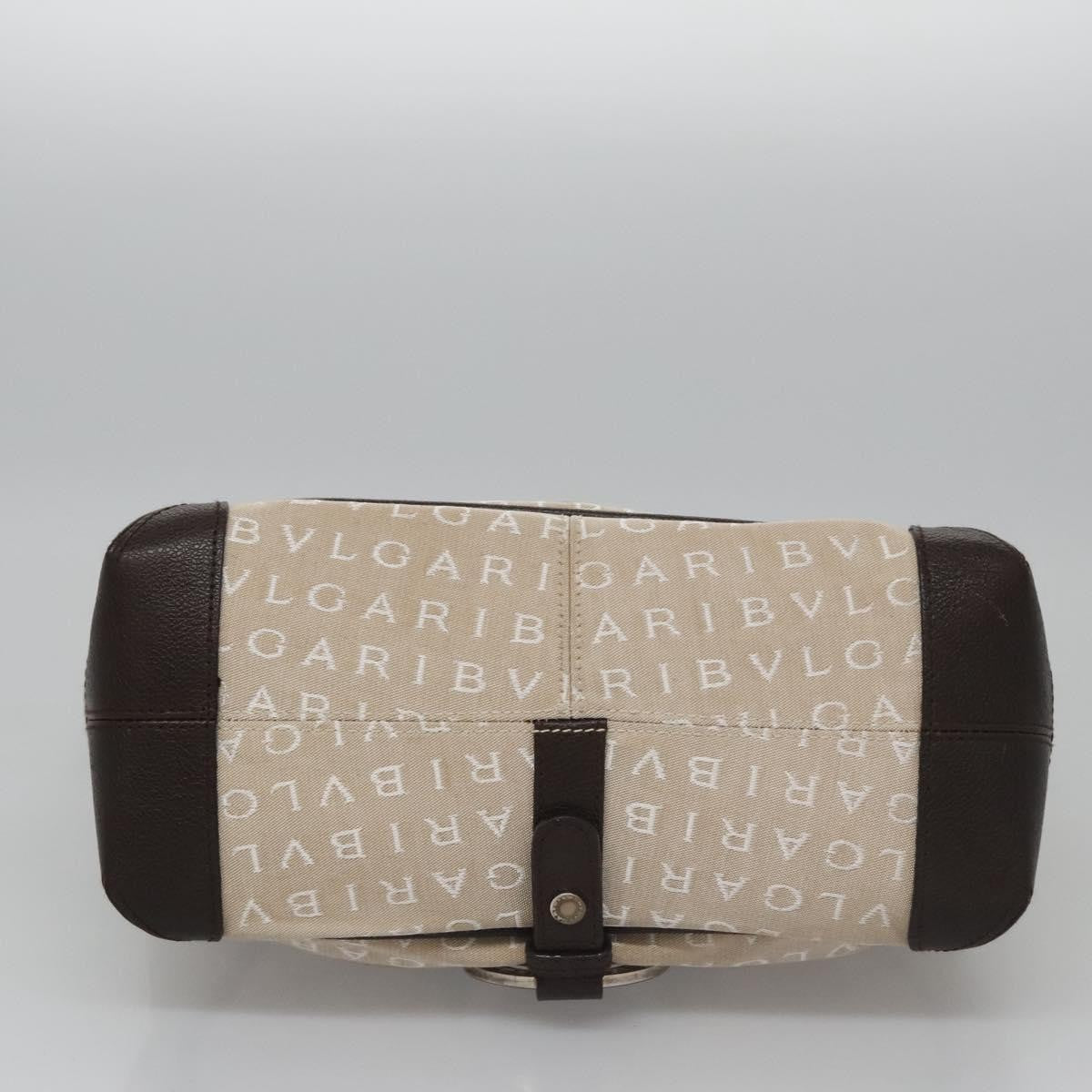 Bvlgari B.Zero1 Logomania Bag Canvas with Leather, BEIGE, CANVAS, Handbag