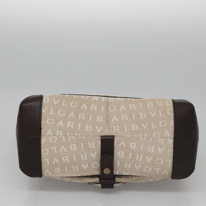 Bvlgari B.Zero1 Logomania Bag Canvas with Leather, BEIGE, CANVAS, Handbag