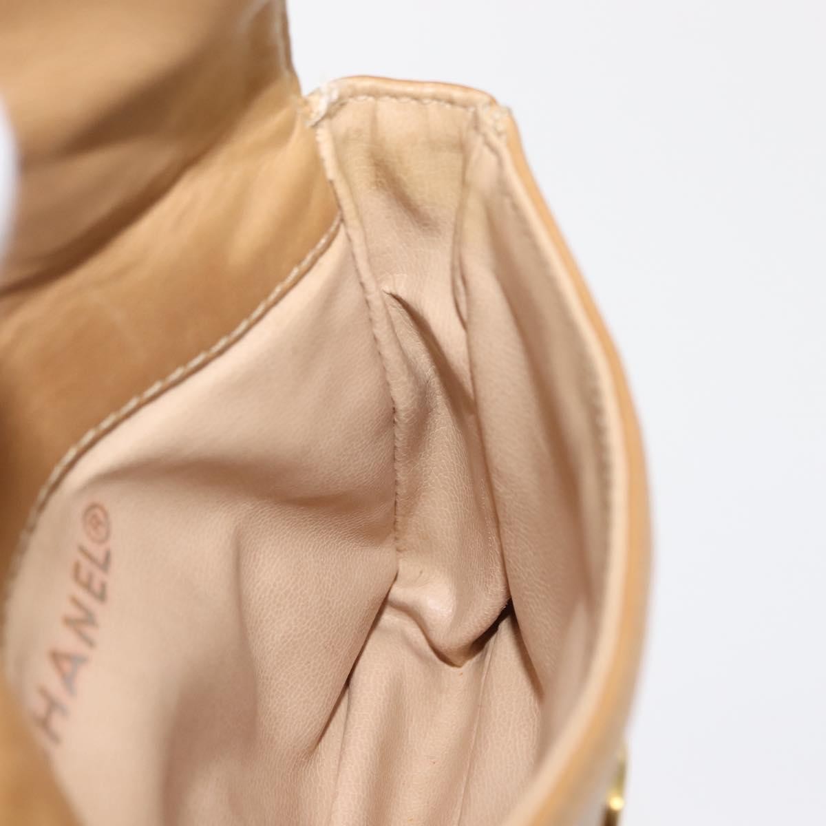 Chanel Vintage Flap Waist Bag Leather, BEIGE, LEATHER, Clutche & pouche