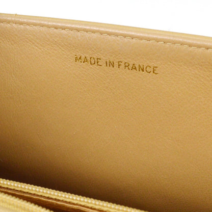 Chanel Vintage CC Flap Shoulder Bag Quilted Lambskin, BEIGE, LEATHER, Shoulder bag