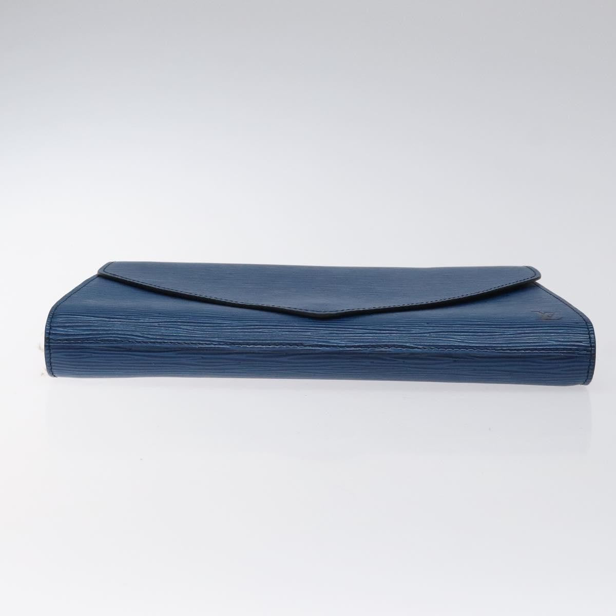 Louis Vuitton Art Deco Clutch Epi Leather, BLUE, LEATHER, Clutche & pouche