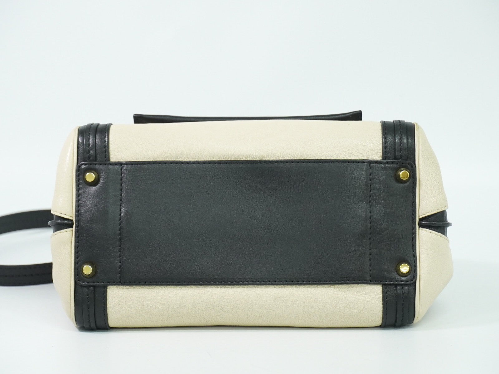 Chloe Alice Satchel Leather, BEIGE, LEATHER, Handbag