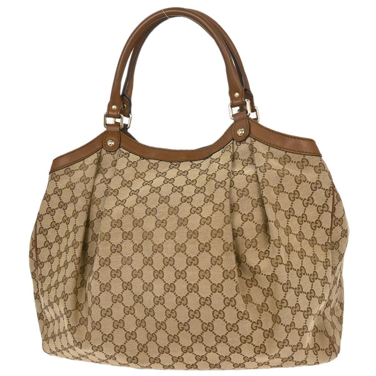 Gucci Sukey Tote GG Canvas, BEIGE, CANVAS, Tote bag