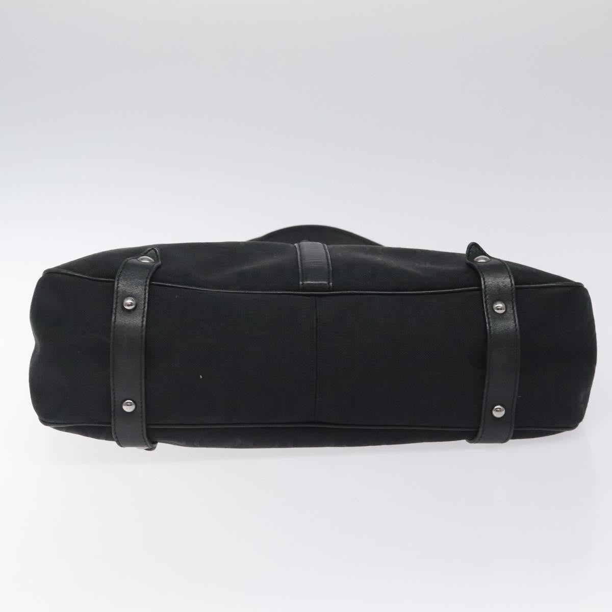 Salvatore Ferragamo Gancini Tote Gancini Canvas, BLACK, CANVAS, Tote bag