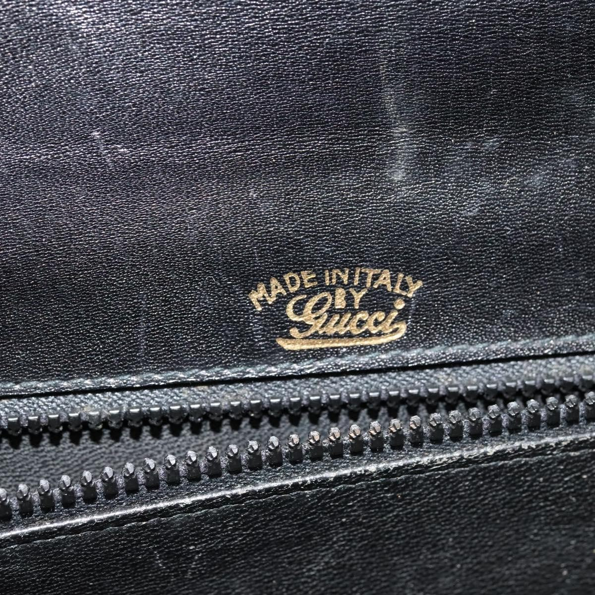 Gucci Vintage double G logo shoulder bag Leather, BLACK, LEATHER, Shoulder bag