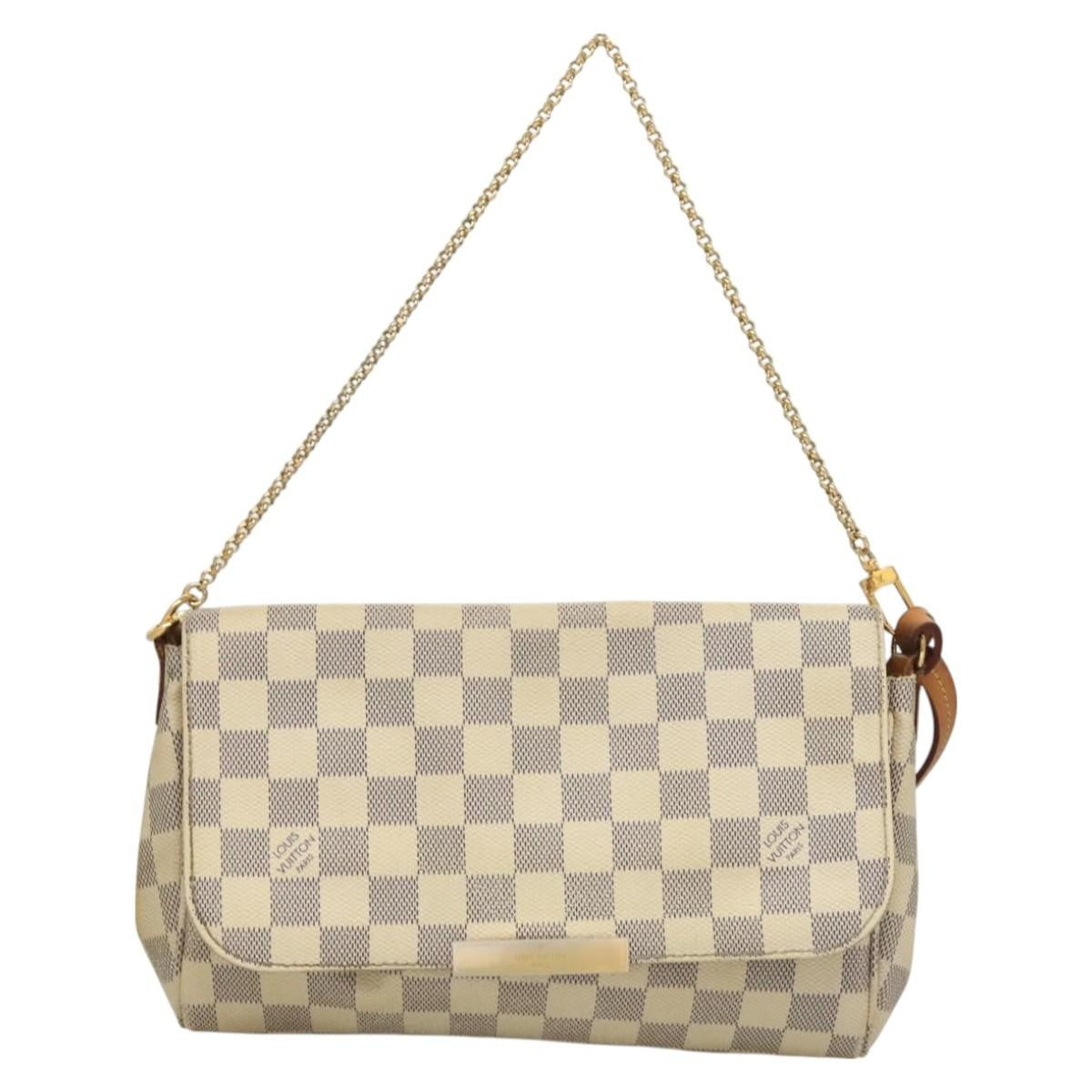Louis Vuitton Favorite Handbag Damier, WHITE, CANVAS, Handbag