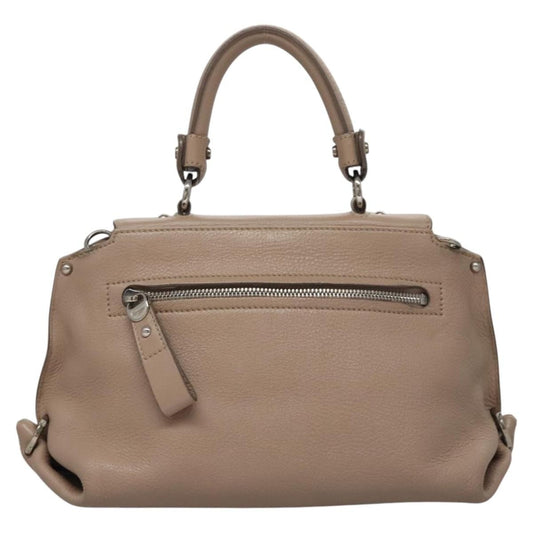 Salvatore Ferragamo Sofia Satchel Leather, BEIGE, LEATHER, Handbag