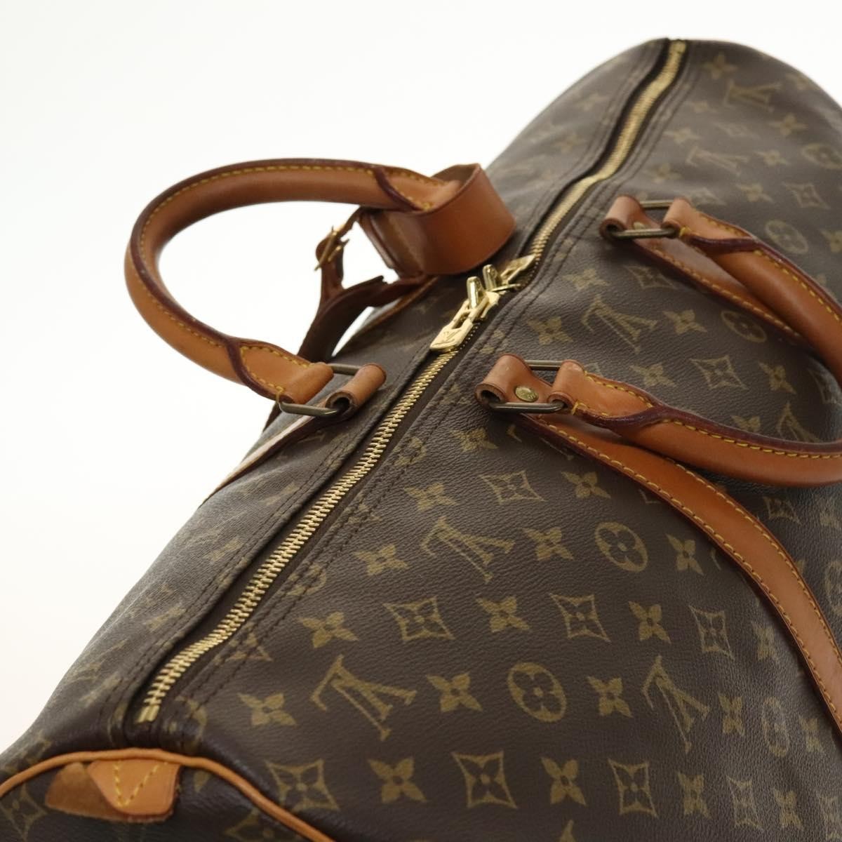 Louis Vuitton Keepall Bag Monogram Canvas, BROWN, CANVAS, Travel bag