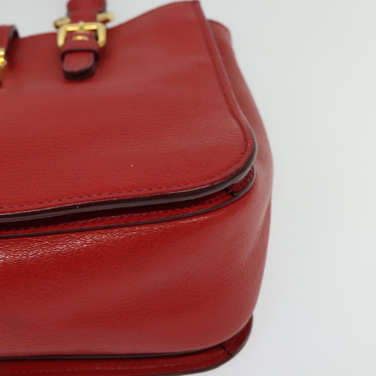 Miu Miu Madras Convertible Lock Tote Leather, RED, LEATHER, Handbag