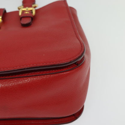 Miu Miu Madras Convertible Lock Tote Leather, RED, LEATHER, Handbag