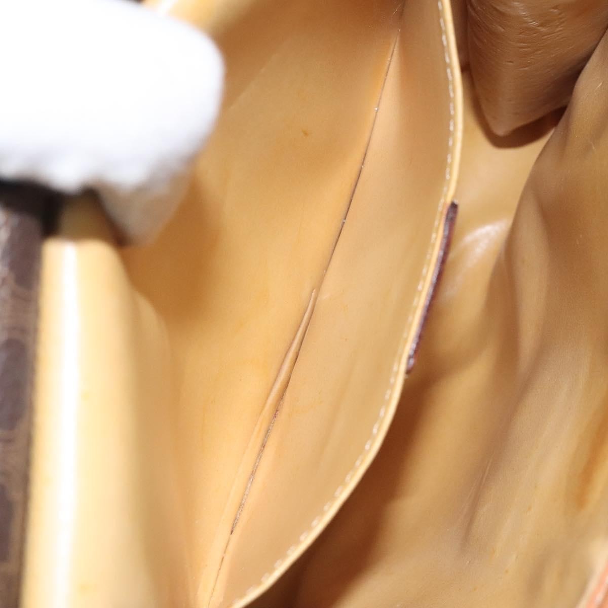 Celine Vintage Macadam Shoulder Bag Canvas and Leather, BROWN, CANVAS, Shoulder bag