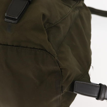 Prada Double Front Pocket Backpack Tessuto, KHAKI, NYLON, Backpack