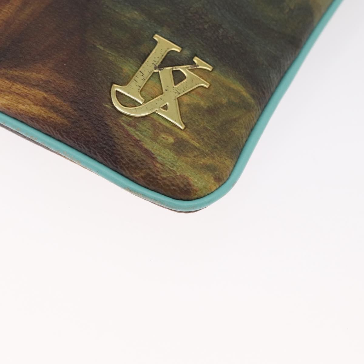 Louis Vuitton Pochette Clutch Limited Edition Jeff Koons Da Vinci Print Canvas, GREEN, PVC, Clutche & pouche