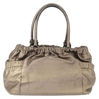 Salvatore Ferragamo Vala Shoulder Bag Leather, GOLD, LEATHER, Shoulder bag