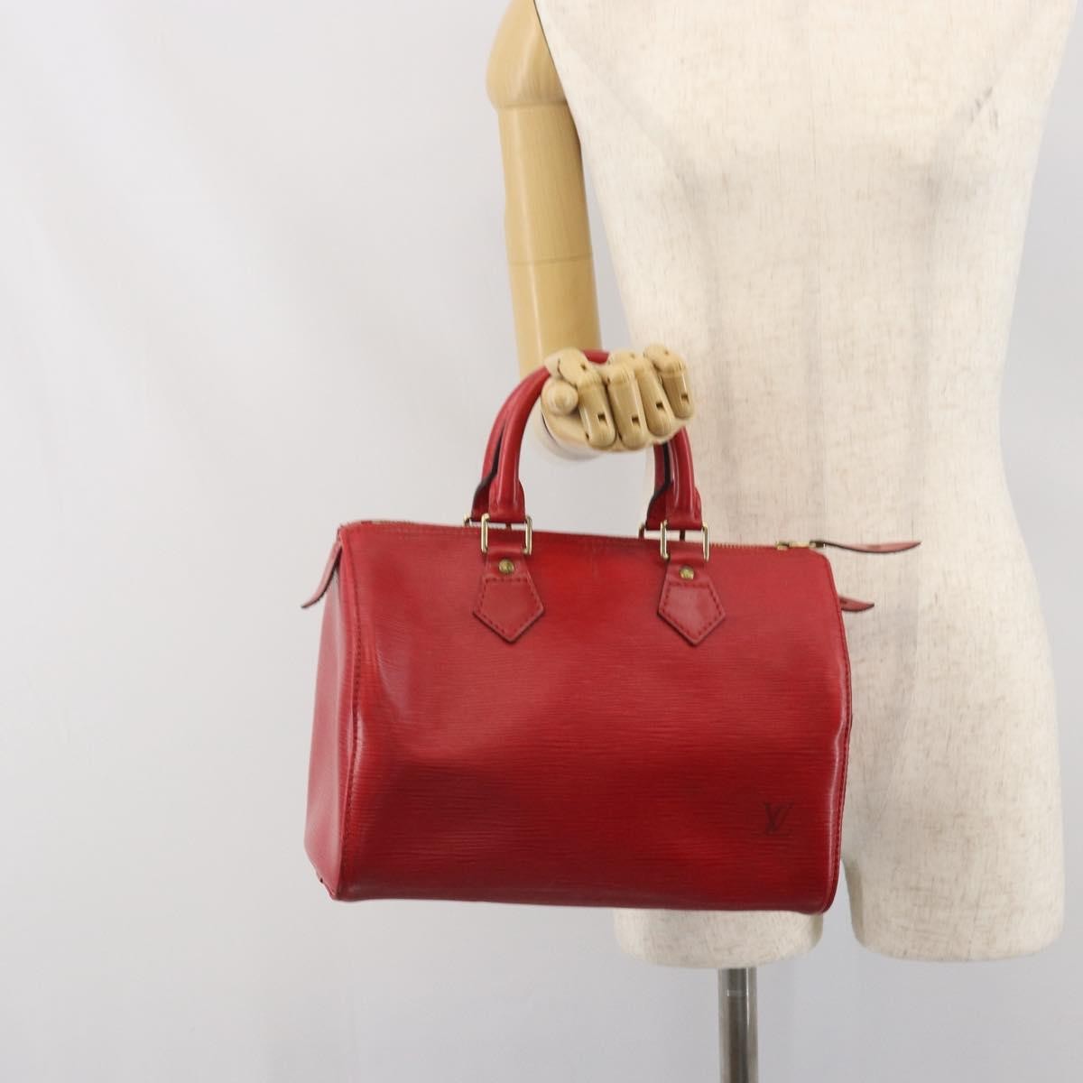 Louis Vuitton Speedy Handbag Epi Leather, RED, LEATHER, Handbag