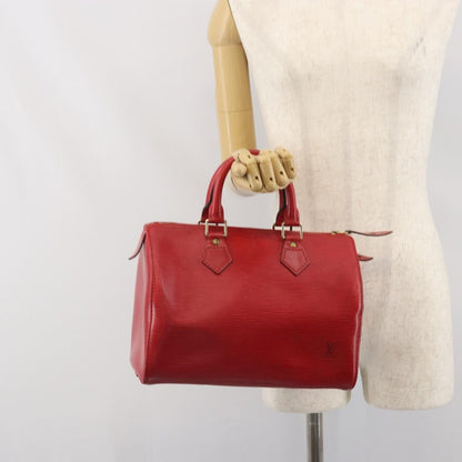 Louis Vuitton Speedy Handbag Epi Leather, RED, LEATHER, Handbag