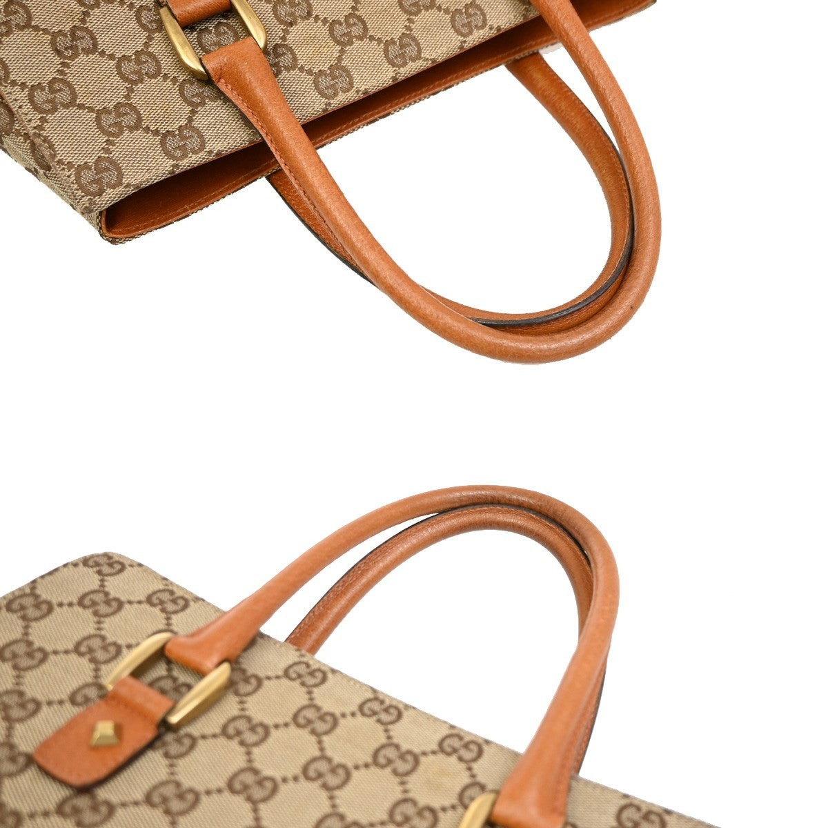 Gucci Nailhead Tote GG Canvas, BEIGE, CANVAS, Tote bag