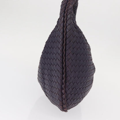 Bottega Veneta Veneta Hobo Pleated Intrecciato Nappa, PURPLE, LEATHER, Shoulder bag