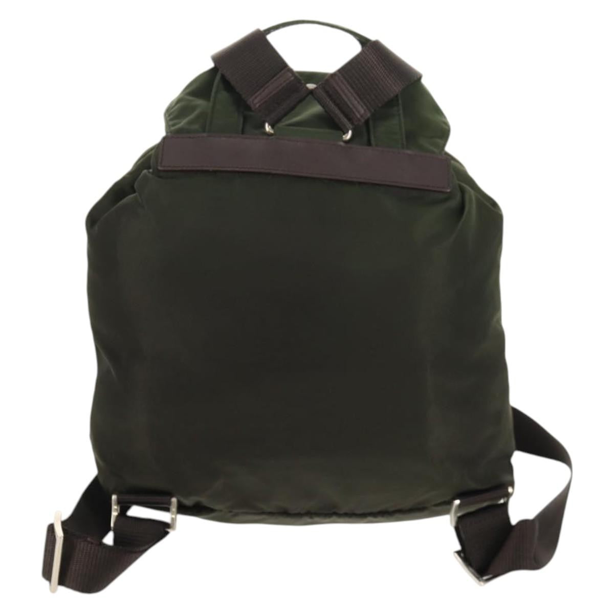 Prada Double Front Pocket Backpack Tessuto, KHAKI, NYLON, Backpack
