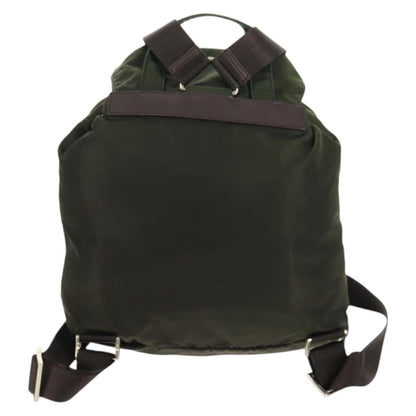 Prada Double Front Pocket Backpack Tessuto, KHAKI, NYLON, Backpack