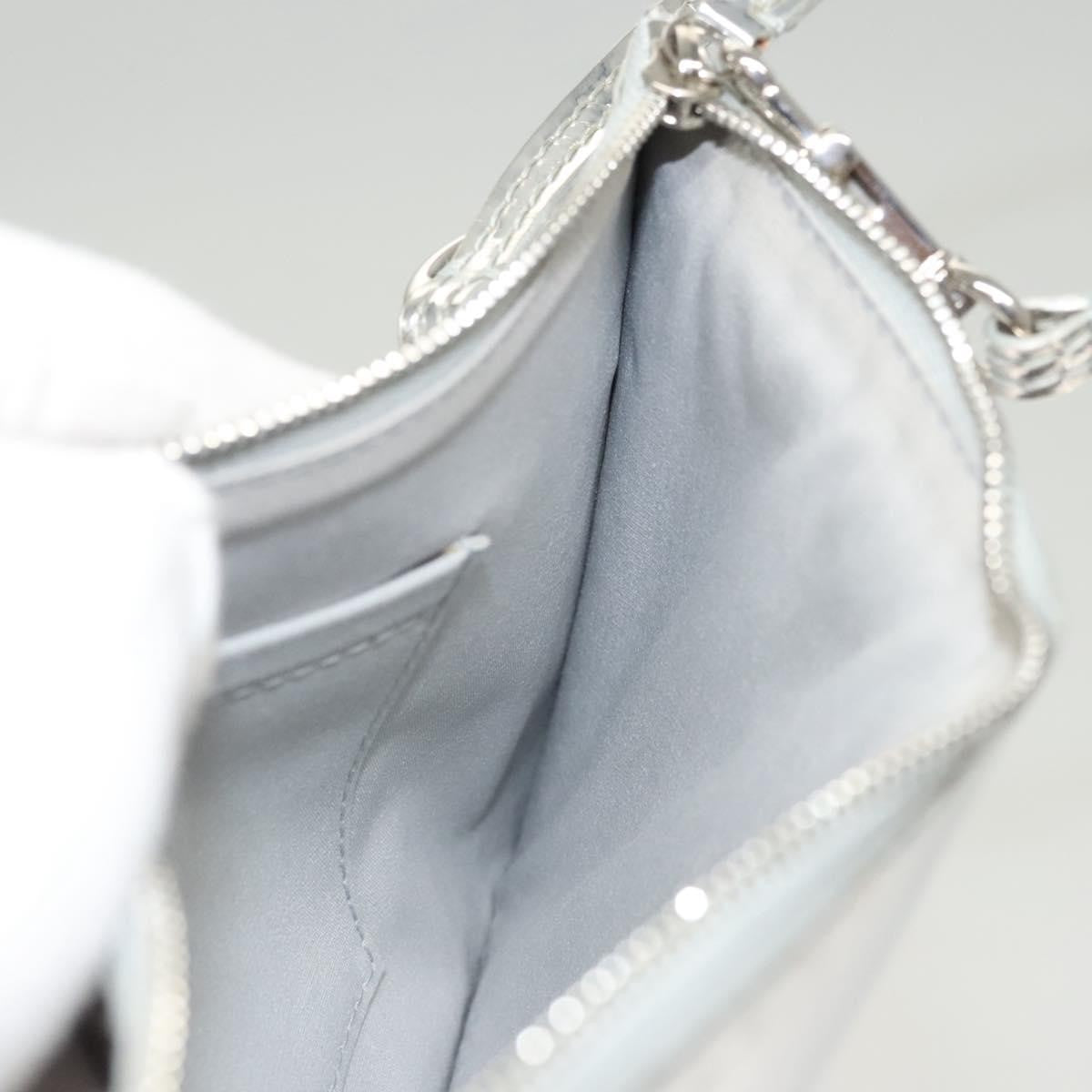 Louis Vuitton Pochette Plate Monogram mirror, SILVER, PATENT_LEATHER, Clutche & pouche