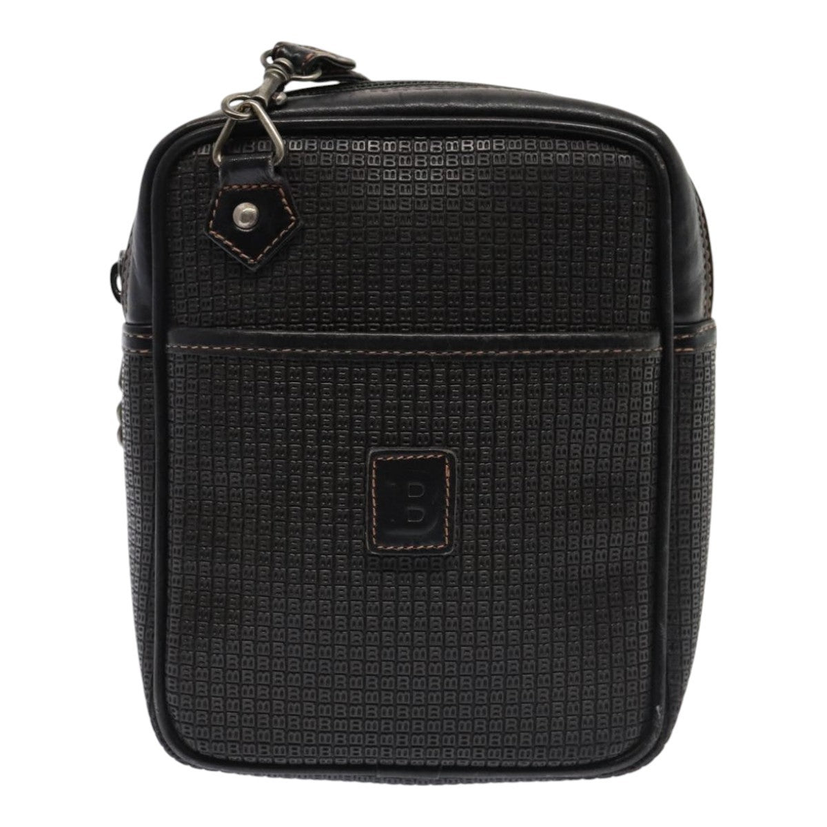 Bally Vintage Shoulder Bag PVC and Leather, Black, PVC, Shoulder Bag