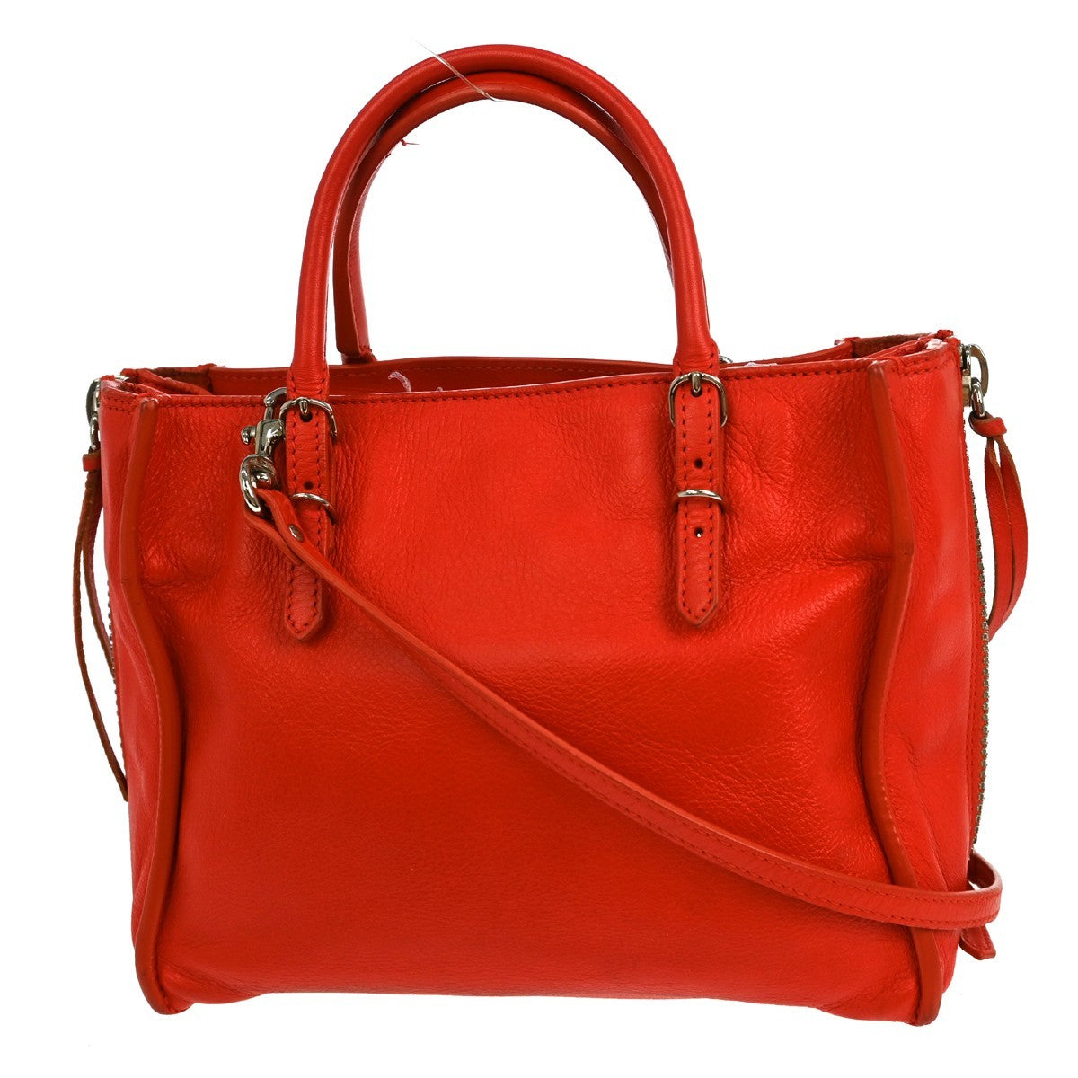Balenciaga Papier A6 Zip Around Classic Studs Bag Leather, RED, LEATHER, Tote bag