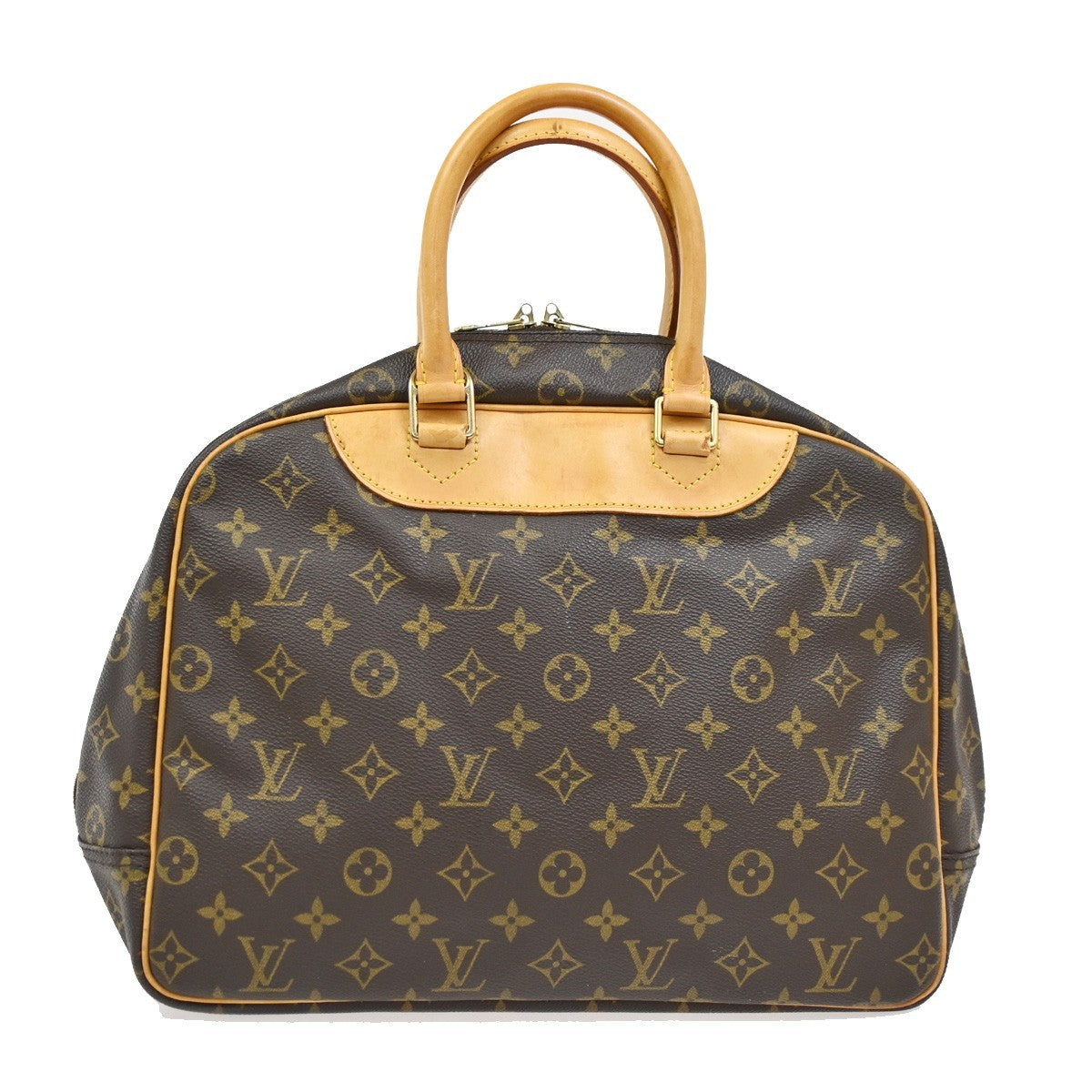 Louis Vuitton Deauville Handbag Monogram Canvas, BROWN, CANVAS, Handbag