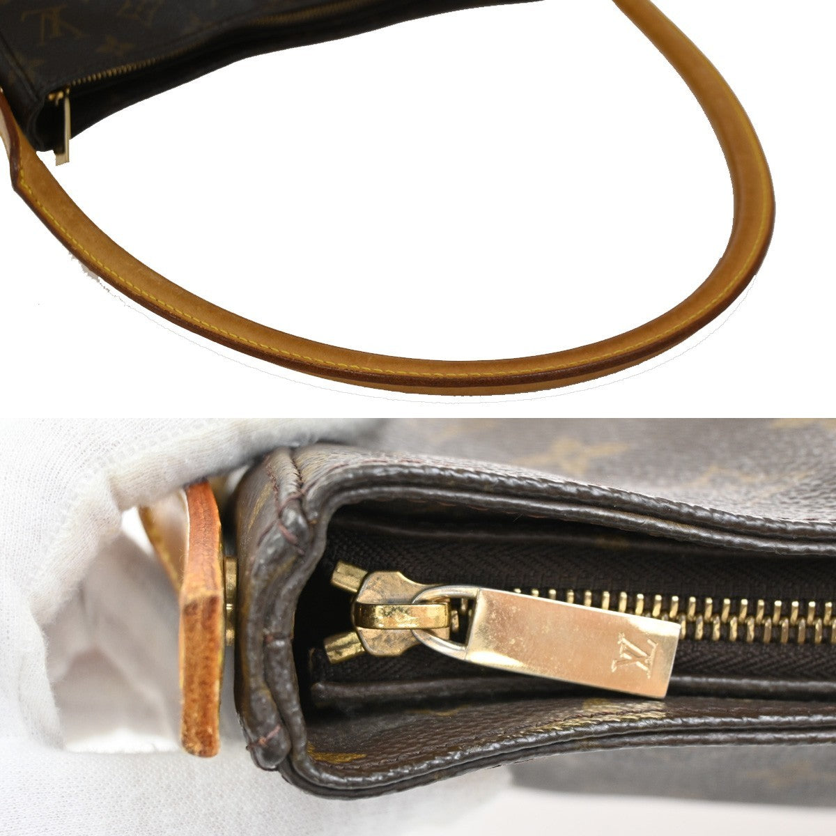 Louis Vuitton Looping Handbag Monogram Canvas, BROWN, CANVAS, Shoulder bag