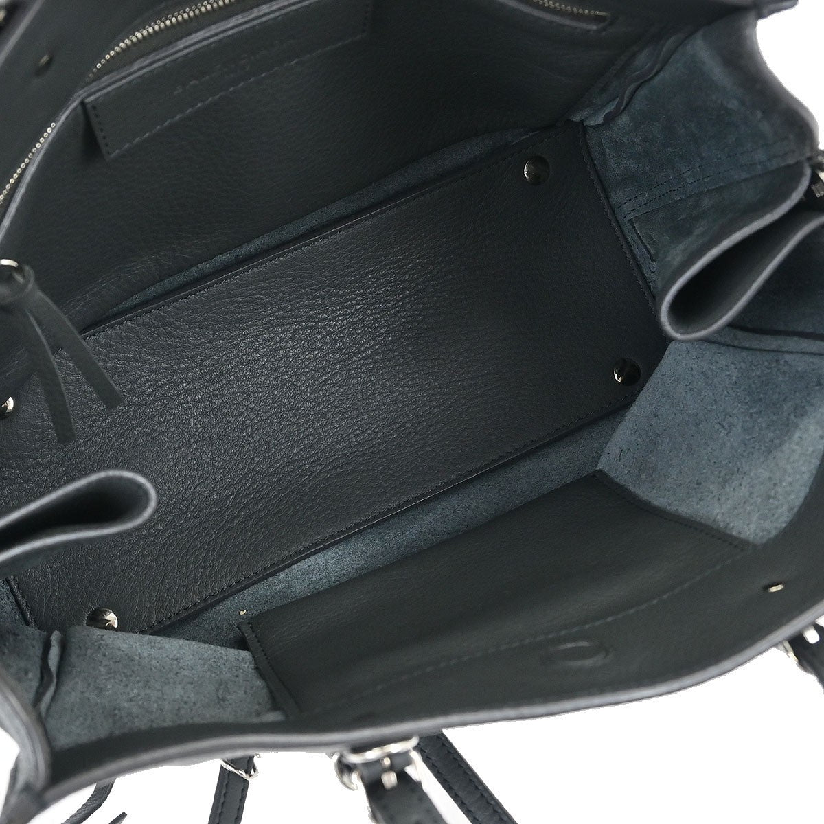 Balenciaga Papier A4 Zip Around Classic Studs Bag Leather, GRAY, LEATHER, Tote bag