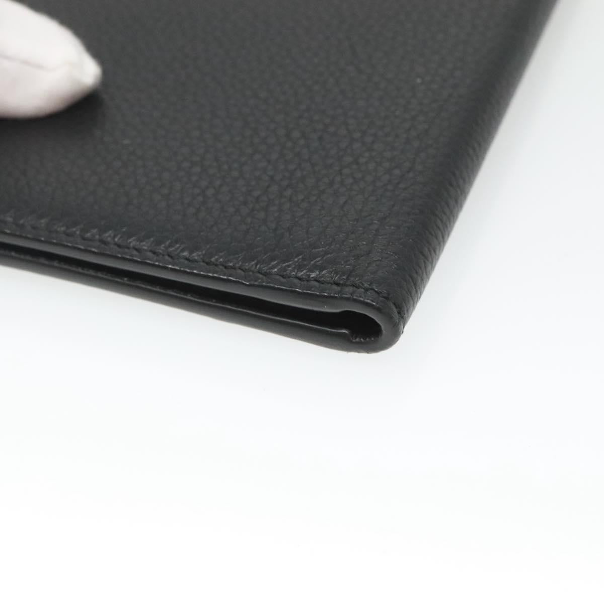 Christian Dior Bifold Card Holder Leather, BLACK, LEATHER, Card Holders