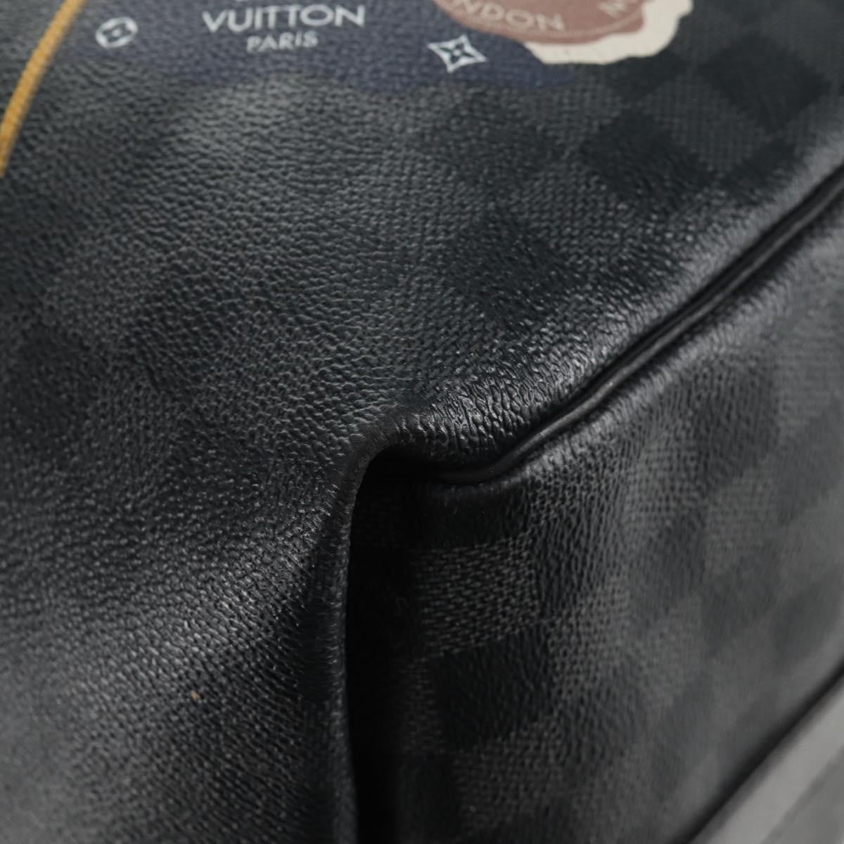 Louis Vuitton Keepall Bandouliere Bag Limited Edition Damier Graphite LV League, BLACK, CANVAS, Travel bag