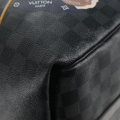 Louis Vuitton Keepall Bandouliere Bag Limited Edition Damier Graphite LV League, BLACK, CANVAS, Travel bag
