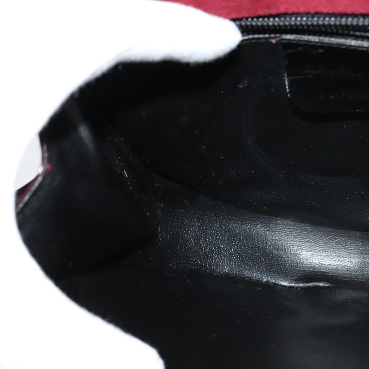 Salvatore Ferragamo Vala Shoulder Bag Patent Leather, BURGUNDY, PATENT_LEATHER, Shoulder bag